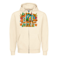 Sandshell Pumpkin Spice Junkie Zipper Hoodie - CowhideDigitalArt