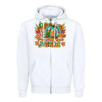 White Pumpkin Spice Junkie Zipper Hoodie - CowhideDigitalArt