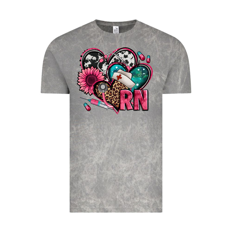 Rn Registered Nurse Hearts Vintage Tee by Jasminsmagicworld | Teevron