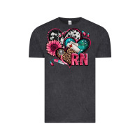 Vintage Black rn registered nurse hearts Vintage Tee - Jasminsmagicworld