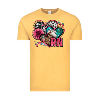 Vintage Mustard rn registered nurse hearts Vintage Tee - Jasminsmagicworld