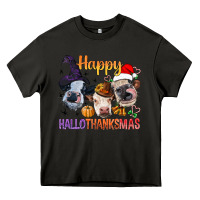 Asphalt Happy Hallothanksmas Cows Heavy Core Tee - BundleAndBundleShop