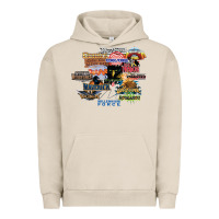 Pigment French Oak cedar point roller coaster  designer Urban Hoodie - lanVoArt