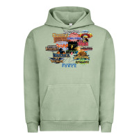 Pigment Oil Green cedar point roller coaster  designer Urban Hoodie - lanVoArt