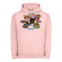 Pigment Salmon cedar point roller coaster  designer Urban Hoodie - lanVoArt