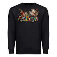 Black farm animals autism Premium Sweatshirt - RacoonDesign