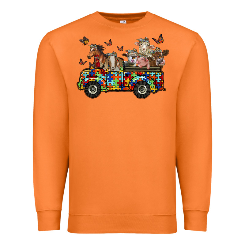 Farm Animals Autism Premium Sweatshirt by RacoonDesign | Teevron