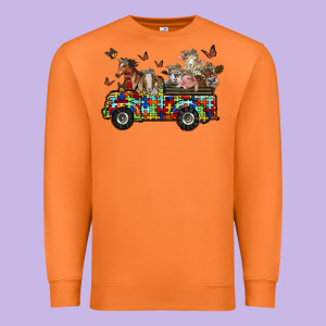 Farm Animals Autism Premium Sweatshirt Designed By Racoondesign