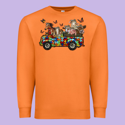 Farm Animals Autism Premium Sweatshirt Designed By Racoondesign