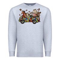 Heather Grey farm animals autism Premium Sweatshirt - RacoonDesign