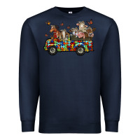 Navy farm animals autism Premium Sweatshirt - RacoonDesign