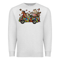 Oatmeal Heather farm animals autism Premium Sweatshirt - RacoonDesign