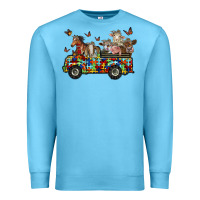 Ocean Blue farm animals autism Premium Sweatshirt - RacoonDesign