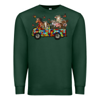 Sports Green farm animals autism Premium Sweatshirt - RacoonDesign