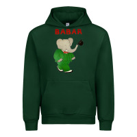 Forest Green babar the elephant Urban Hoodie - lanVoArt