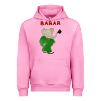 Fuchsia Pink babar the elephant Urban Hoodie - lanVoArt