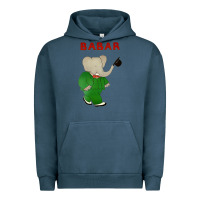 Pigment Midnight Navy babar the elephant Urban Hoodie - lanVoArt