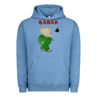 Pigment Pebble Blue babar the elephant Urban Hoodie - lanVoArt