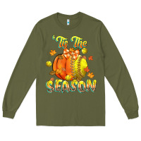 Army Green its the season softball Long Sleeve Tee - CowGirlArtShop