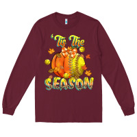 Burgundy its the season softball Long Sleeve Tee - CowGirlArtShop