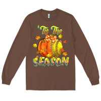 Chestnut its the season softball Long Sleeve Tee - CowGirlArtShop