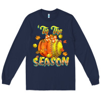 Navy its the season softball Long Sleeve Tee - CowGirlArtShop