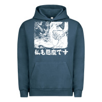 Pigment Midnight Navy i'm a devilman Urban Hoodie - lanVoArt