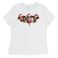 White christmas holstein cows Ladies Tee - LillyAllenDesigns
