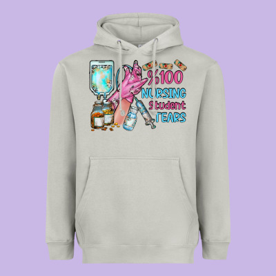 Nursing Student Tears Heavyweight Hoodie Designed By Racoondesign