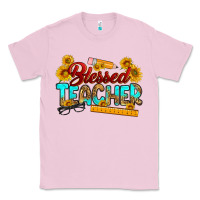 Bubblegum Pink blessed teacher Classic Tee - RanaPortraitStore
