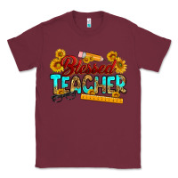 Burgundy blessed teacher Classic Tee - RanaPortraitStore