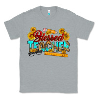 Heather Grey blessed teacher Classic Tee - RanaPortraitStore