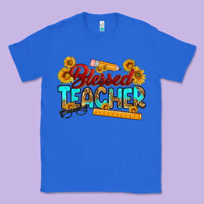 Blessed Teacher Classic Tee Designed By Ranaportraitstore