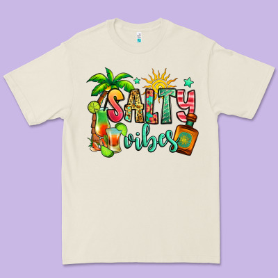 Salty Vibes Tequila Summer Premium Tee Designed By Jasminsmagicworld