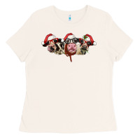 Bone christmas holstein cows Ladies Tee - LillyAllenDesigns