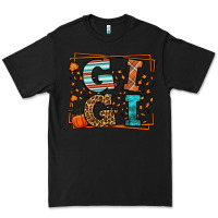 Black Fall Autumn Leopard Gigi Premium Tee - LillyAllenDesigns