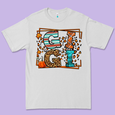 Fall Autumn Leopard Gigi Premium Tee Designed By Lillyallendesigns