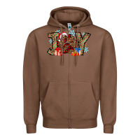 Chestnut festive joy Zipper Hoodie - CowhideDigitalArt