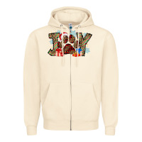Sandshell festive joy Zipper Hoodie - CowhideDigitalArt