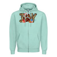 Seafoam festive joy Zipper Hoodie - CowhideDigitalArt