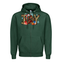 Sports Green festive joy Zipper Hoodie - CowhideDigitalArt