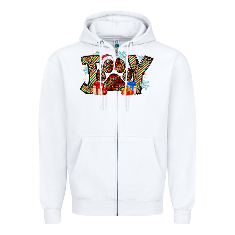 Festive Joy Zipper Hoodie by CowhideDigitalArt | Teevron