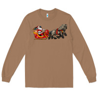 Toasted Coconut santa riding his sleigh with gifts Long Sleeve Tee - CowGirlArtShop