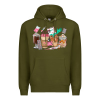 Army Green Nurse Coffee Cups Premium Hoodie - FaDigitalArtStudio