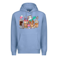 Colony Blue Nurse Coffee Cups Premium Hoodie - FaDigitalArtStudio