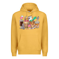 Mustard Nurse Coffee Cups Premium Hoodie - FaDigitalArtStudio