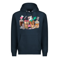 Navy Nurse Coffee Cups Premium Hoodie - FaDigitalArtStudio