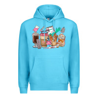 Ocean Blue Nurse Coffee Cups Premium Hoodie - FaDigitalArtStudio