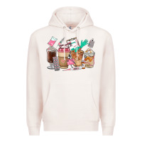 Pale Pink Nurse Coffee Cups Premium Hoodie - FaDigitalArtStudio