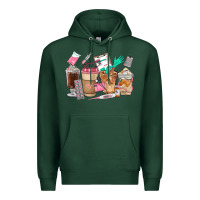 Sports Green Nurse Coffee Cups Premium Hoodie - FaDigitalArtStudio
